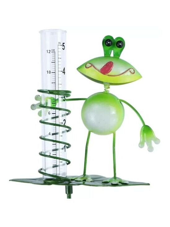 Unbranded Other - Rain Gauge Garden Metal Stake Frog Decorative Outdoor Yard Decor